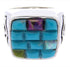 Turquoise Multicolor Jewelry Sterling Silver Ring Size 9-3/4 HS30670